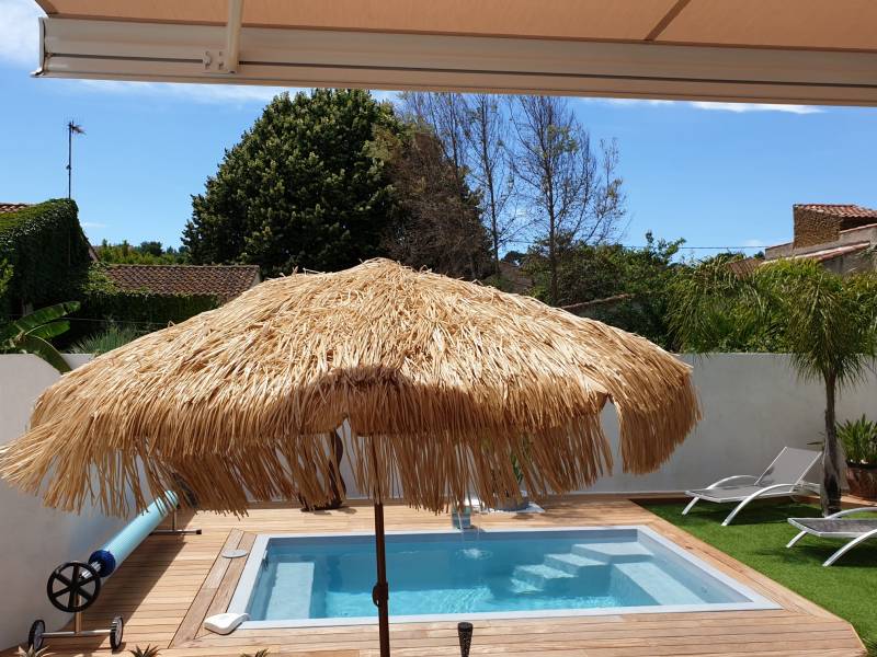 Mini piscine gris effet granite