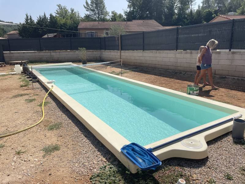 Couloir de nage installé au Luc près de Draguignan dans le Var