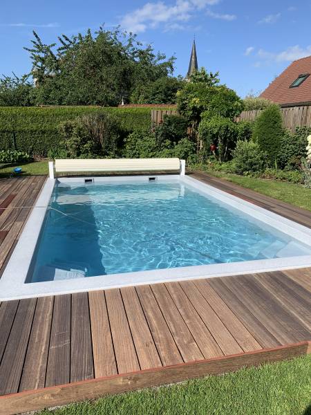 Piscine rectangulaire grise 59