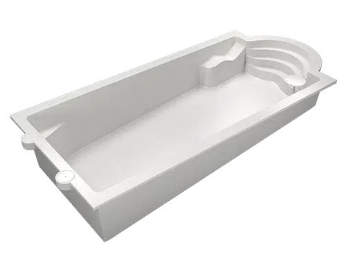 Majestic: une piscine de 10 m fond incliné avec escalier roman dans le Var