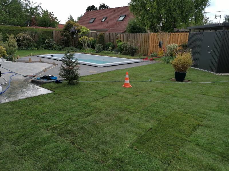 Mise en place pelouse Nord