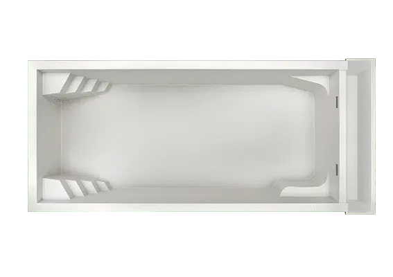 Modèle PLATINIUM 10: piscine rectangulaire de 10 m avec volet immergé installé à Hem à coté de Lille dans le Nord