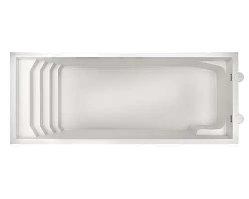 Riviera 10 une piscine rectangulaire avec un escalier latéral à Annelin dans le Nord