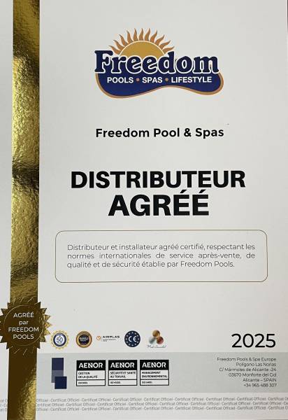 Distribueteur Piscine Freedom et installateur dans le Pas de Calais 62