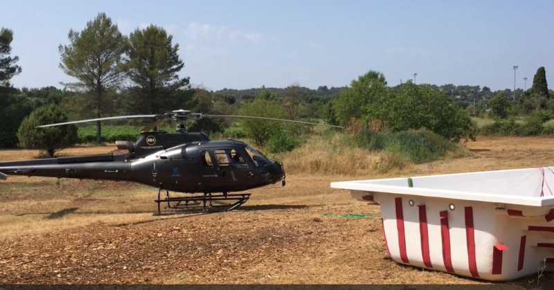 Héliportage piscine à Lorgues à coté de Draguignan Var