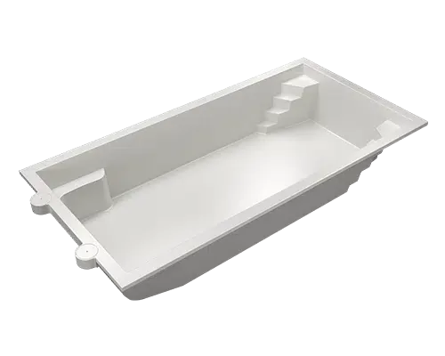 Platinium 7 :  Piscine rectangulaire 7x4 installée à la Chapelle d'Armentières dans le Nord