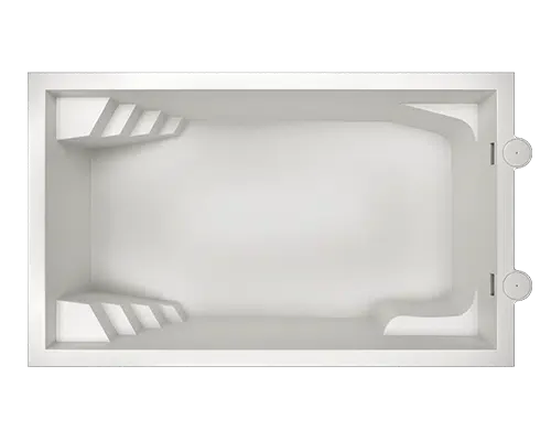 Platinium 7 :  Piscine rectangulaire 7x4 installée à la Chapelle d'Armentières dans le Nord